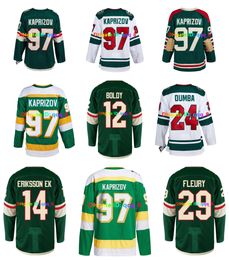 Kirill Kaprizov Matt Boldy Wild Hockey Jersey Minnesota Brock Faber Marc-André Fleury Joel Eriksson Ek Marcus Foligno Ryan Hartman Calen Addison Middleton Size S-3XL