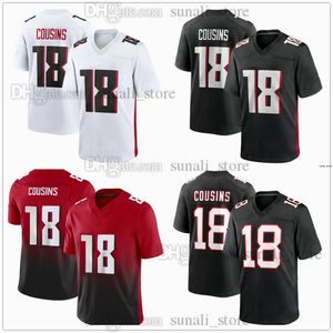 2024 Signé le maillot de football Kirk Cousins Darnell Mooney Charlie Woerner Bijan Robinson Michael Vick Drake London Kyle Pitts Jessie Bates III Terrell Jr Koo