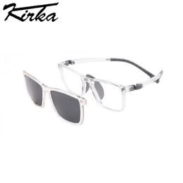 Kirka TR90 Clipon lunettes de soleil pour enfants couleur unie magnétique lunettes de soleil enfant lunettes polarisées mode marque Design 240226