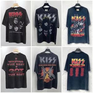 Kiss Band T-shirt Men Femmes Fashion T-shirt Cotton Tshirt Kisss Tops Tees Mens Vêtements Musique Rock Camisetas Hombre Tops 240506