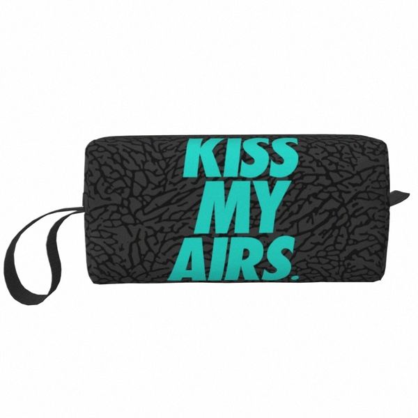 Kiss My Airs Sac de maquillage pour femmes Voyage Organisateur cosmétique Fi Sacs de toilette de stockage Dopp Kit Case Box x63b #