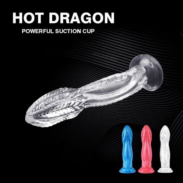 Kiss de l'orgasme puissant Blue puissant outils érotiques avec aspiration de sexe anal jouet avancé joueur avancé Dragon Dragon Dildo 240126