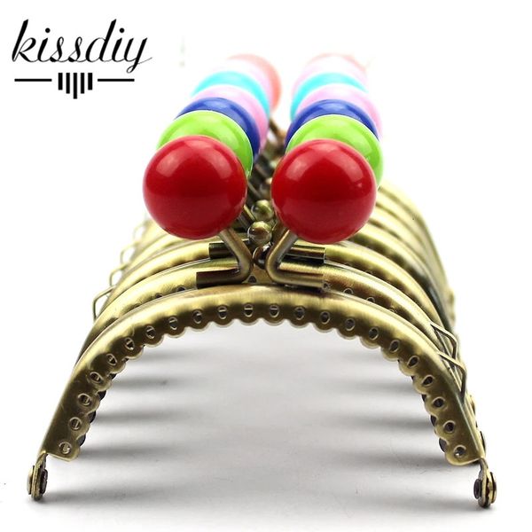 Kissdiy 10pcs 8,5 cm Cadre en métal de monnaie en bronze antique 18 Color Candy Kiss Clasp DIY Bag Metal fermoir matériel accessoires 240419