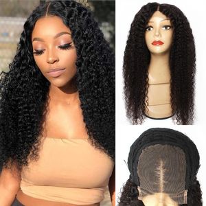 Kisshair 4x4 fermeture perruque 13x4 dentelle frontale perruque Jerry bouclés brésilien vierge Remy cheveux humains attachés à la main 12-28 pouces afro-américain 270R