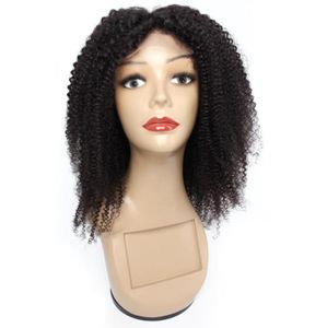 KISSHAIR 4x4 vetersluiting pruik afro kinky krullend menselijk haar pruik voor vrouwen transparant kant Braziliaanse natuurlijke kleur remy haar PrePlu8475177