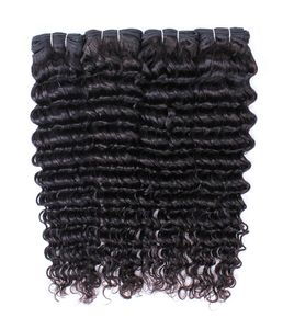 Kisshair maagdelijk Braziliaanse diepe krullende maagd haaruitbreidingen 4pcslot Deep Wave goedkoop Peruaans Indisch menselijk haar weven bundels3332153