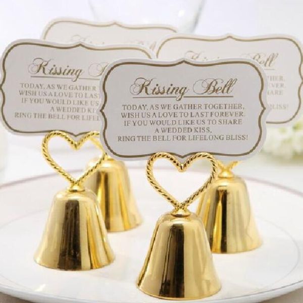 Porte-cartes en argent avec cloche à baiser, porte-Photo pour cadeaux de mariage, fournitures de décoration souvenirs LX2622