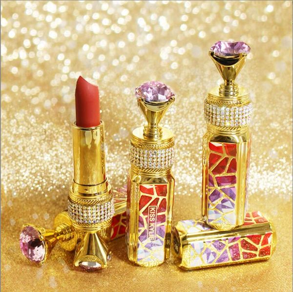 KissKylie Brand Diamond Glow Paradise Rouge à lèvres baume hydratant, Rouge Pur Couture Pure Color Satiny Radiance Rouge à lèvres