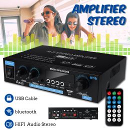 Kit 110V / 220V 400W + 400W Amplificateur numérique Mini 2.0 Channel Bluetooth 5.0 Récepteur USB Player de musique stéréo Home / Car / Marine Audio Amp