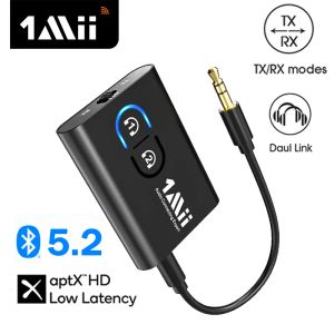 Kit 1MII ML300 portable Bluetooth 5.2 Récepteur récepteur Audio APTX LL HD 280MAH Batterie 3,5 mm Adaptateur Bluetooth AUX pour la voiture TV PC
