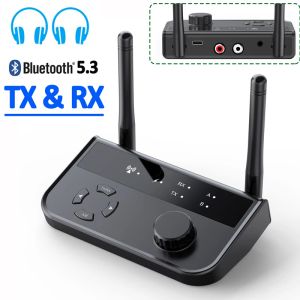 Kit Bluetooth 5.3 Paire de récepteurs émetteurs Paire 2 appareils BT 5.0 3,5 mm AUX Jack RCA RCA Wireless Audio Music Adaptateur pour le casque TV Car PC