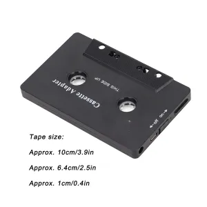 Kit Car Audio Bluetooth Wireless Cassette Récepteur, Adaptateur de cassette Bluetooth 5.0 Cassette, noir, noir
