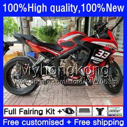 Kit para HONDA CBR 650 F CBR-650F 2011 Negro rojo nuevo 2012 2013 2014 2015 53HM.28 CBR 650F CBR650 F CBR-650 CBR650F 11 12 13 14 15 16 Carenados