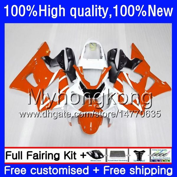 Kit Pour HONDA CBR 929RR 900 929 RR 00 01 2000 2001 50HM.149 Orange blanc CBR900 RR CBR 900RR 929CC CBR900RR CBR929RR CBR929 RR 00 01 Carénage