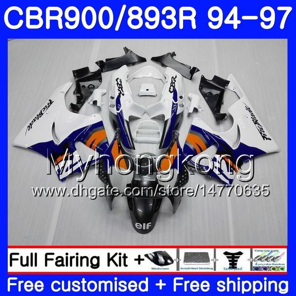 kit Para HONDA CBR900RR CBR 893RR 1994 1995 1996 1997 Carrocería blanca de fábrica 260HM.23 CBR 893 CBR900 RR CBR893 RR CBR893RR 94 95 96 97 Carenado