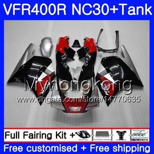 Kit Pour HONDA RVF400R VFR400 NC30 V4 VFR400R 89 90 91 92 93 269HM.2 Usine rouge blk RVF VFR 400 R VFR 400R 1989 1990 1991 1992 1993 Carénage