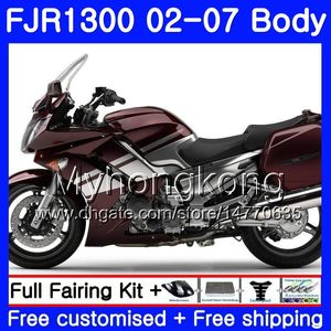 Kit Pour YAMAHA FJR1300A 2001 2002 2003 2004 2005 2006 2007 2AAHM.36 FJR 1300 FJR-1300 FJR1300 Stock rouge foncé 01 02 03 04 05 06 07 Carénages