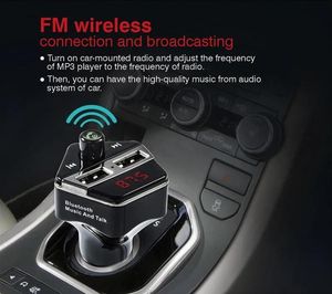 Kit Nieuwste 3 in1 ST06 Bluetooth Carkit Audio MP3-muziekspeler Handsfree Set LCD-scherm Ondersteuning TF-kaart FM-zender USB Auto opladen