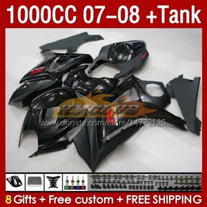 Kittankbeurt voor Suzuki GSXR1000CC GSXR 1000 CC 1000cc 07-08 Bodywork 158No.142 GSXR-1000 GSXR1000 K7 07 08 Body GSX R1000 GSX-R1000 2007 2008 BAIRING ZWART