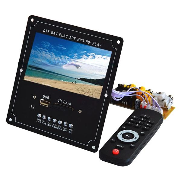 Kit Wireless Bluetooth Audio Video Deccoder LCD Écran DTS MODULE BLUETOOTH sans perte MP4 / MP5 HD VIDEO APE / WAV / MP3 DÉCODIRAGE CART