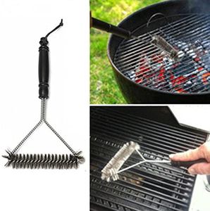 Accessoires de cuisine Barbecue Grill Barbecue Kit Brosse De Nettoyage Poils En Acier Inoxydable Brosses De Nettoyage Outil De Cuisson Barbecue Gadget