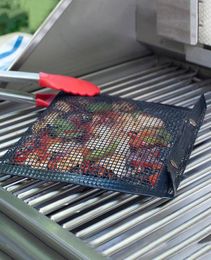 keuken accessoires anti -aanbak mesh grill tas buiten picknick bakgereedschap bolsa de barbacoa herbruikbaar en gemakkelijk te reinigen bbq -tassen5910565