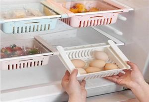 Cuisine réglable extensible réfrigérateur organisateur tiroir panier tiroirs extractible frais entretoise couche stockage support de boîte 3350760