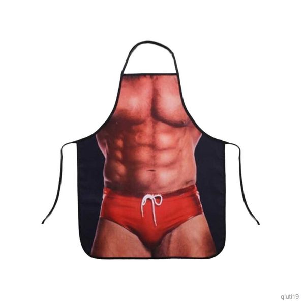 Tablier de cuisine tablier pour cuisine Sexy homme musclé femmes drôle tabliers de cuisine accessoires de cuisson mujer R230710