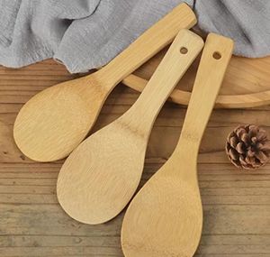 Keuken bamboe houten rijst lepel spatel koken gebruikszeil tool soep theelepeltje catering rijst schep voor