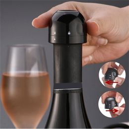 Outils de Bar de cuisine, Mini bouchon de vin scellé, bulle anti-fuite, liège de Champagne rotatif pour garder les bouchons de bouteilles de vins frais