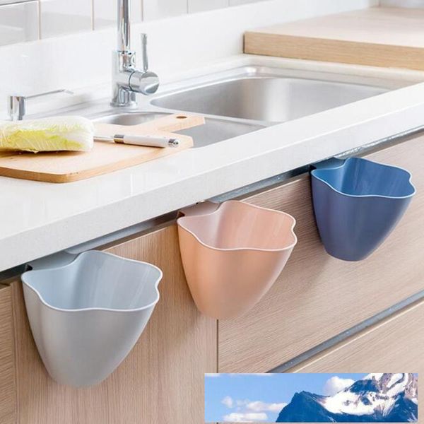 Armoires de cuisine poubelles montées sur porte maison créative seau en plastique recouvert de plastique chambre mini ordures poubelle livraison gratuite