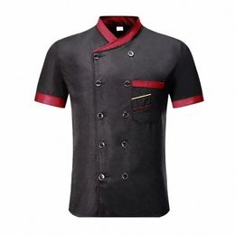 Cuisine Restauration Chef de cuisine Restaurant Hôtel Chemise pour hommes Veste unisexe Vêtements uniformes L9aI #