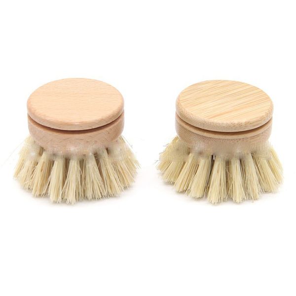 Cepillo de limpieza de cocina El sisal de madera puede reemplazar los cepillos para lavar platos de bambú de haya, Herramientas limpias para el hogar