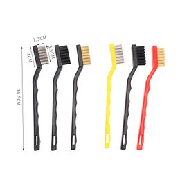 Brosse à dents de nettoyage de cuisine, ensemble de trois pièces, cuisinière à gaz de cuisine, brosse de nettoyage en acier inoxydable, brosse de nettoyage de cuisinière, brosse en fil de cuivre