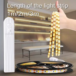 Armario de cocina, escalera, luz nocturna, tira de lámpara Led, lámpara Flexible impermeable, cinta, Sensor de movimiento, 5M, USB, Tira, tira de luz led LED012