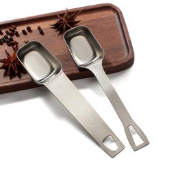 Outils de mesure de cuisson de cuisine 15 ml en acier inoxydable café carré cuillère lait en poudre en poudre assaisonnement à mesurer la cuillère lx6434