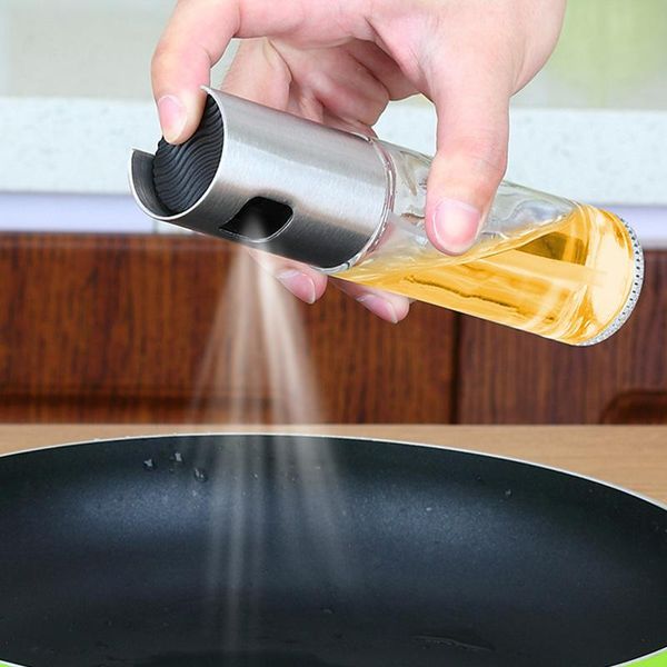 Cuisine cuisson ustensiles d'acier inoxydable huile d'olive pulvérisateur de pulvérisateur pompe pot de pompage gril bbq salade cuissard cuisson pulvérisateurs distributeur d'huiles