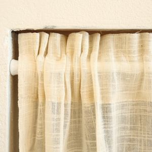Rideau de cuisine en lin beige texturé filtrage de fenêtre courte rideau de fenêtre pour le salon café maison ferme casse country poche