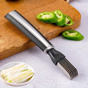 Cocina Cortar Cebolla Cuchillo Herramientas Picadas Cebollas Verdes Cuchillos Cortar Ajo Brote Triturado Cortador Hogar Herramienta de cocina perezosa BH3047 TQQ