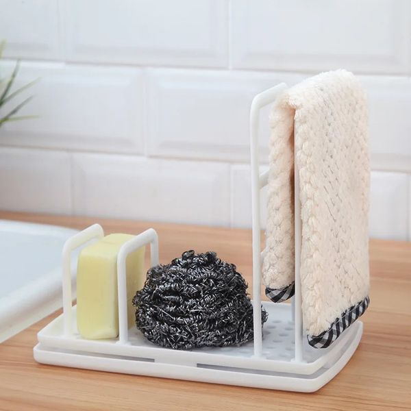 Support de chiffon de bureau de cuisine multi-fonction égouttoir à vaisselle sans poinçon éponge porte-savon supports de rangement supports égouttoir à vaisselle