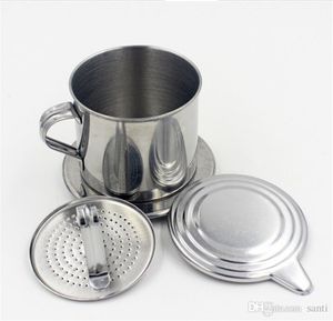 Cocina Comedor Bar Café Herramientas de té Acero inoxidable Vietnamita Filtro de café por goteo Pot Infuser