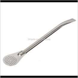 Keuken Dineren Flatware Bar Lepels Home Gardenpro st gourd bombilla Filter Spoon Pro Tea Roestvrij staal drinken Yerba Mate Drop levering Ainless paling