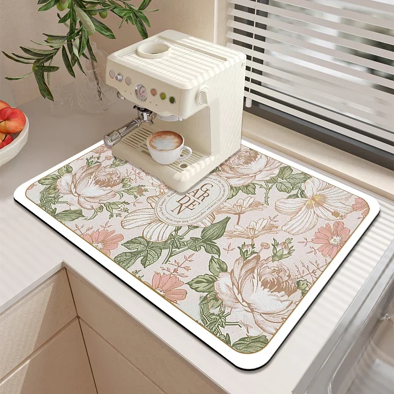 Plat de cuisine draineur de séchage tapis de vidange Absorbant la vaisselle de table