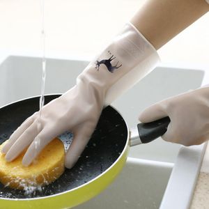 Gant de vaisselle de cuisine Gant de vaisselle domestique - Gants en caoutchouc pour le lavage des vêtements - Gants de nettoyage pour le ménage SN4716