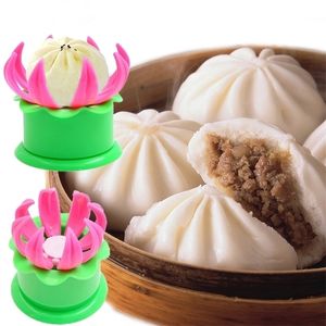 Cocina DIY Pastelería Pastel Dumpling Maker Baozi chino Molde para hornear y herramienta Al vapor Relleno Bollo Hacer Molde 1pcs 220701