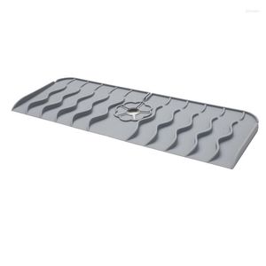 Keukenkranen 1 Stuk Siliconen Kraan Mat Water Ripples Catcher Countertop Protector Grijs