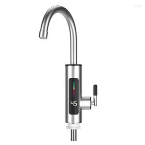 Kitchen Faucets 1 Set Household Stainless Steel Quick Electric Faucet Dual-Purpose For Cold And Use EU Plug A