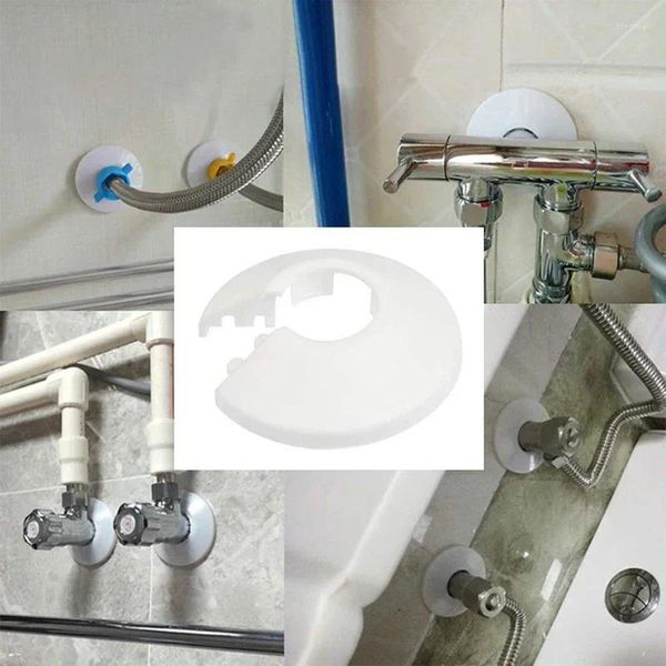 Grifos de cocina 10pcs collares de tubería de radiador de baño ducha ducha de baño válvula válvula de válvula decoración de la cubierta accesorios de placa