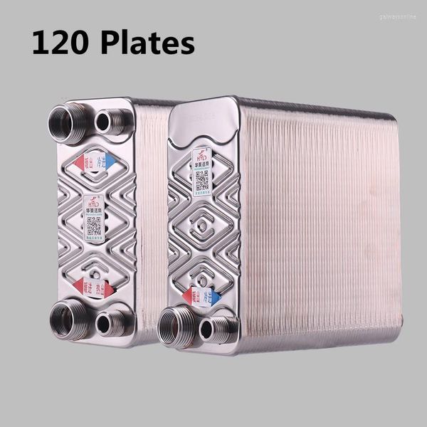 Robinets de cuisine 120 plaques échangeur de chaleur en acier inoxydable à plaques brasées chauffe-eau SUS304