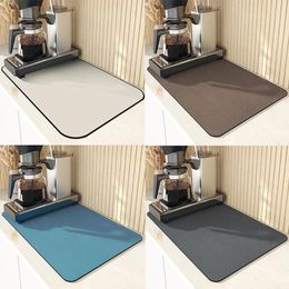 Grifos de cocina 1pc 40 30 cm Mat de la alfombra absorbente Almohadilla de drenaje Herramienta de drenaje rápido para el lavabo de baño impermeable Color sólido sin deslizamiento